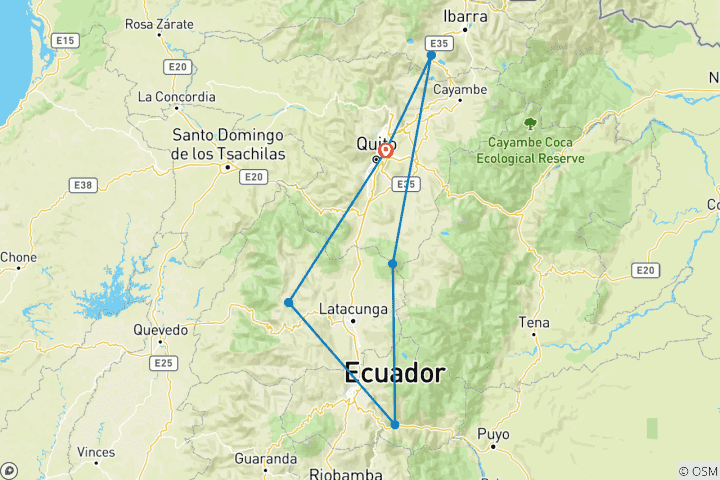 Mapa de Aventura romántica en Ecuador