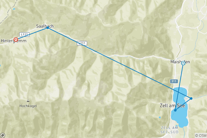 Carte du circuit Randonnée panoramique dans la charmante région du Pinzgau