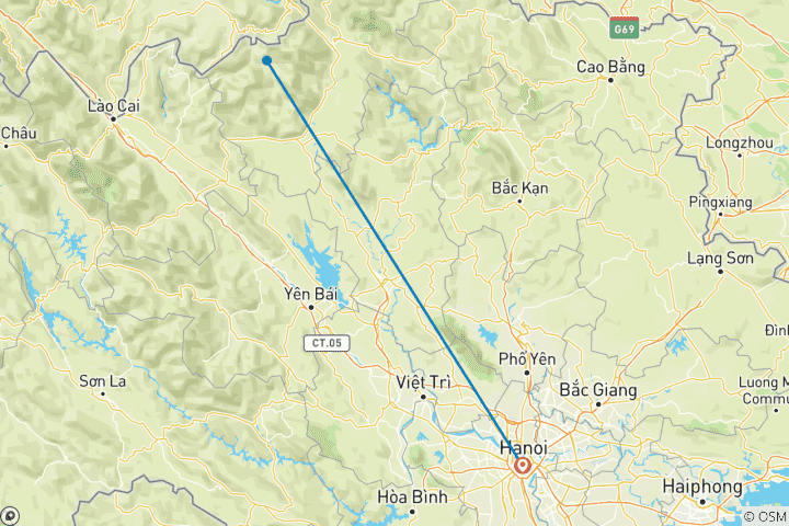 Map of North Vietnam Wellness Immersion in 7 Days