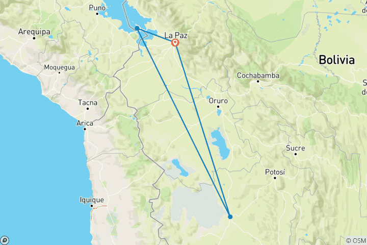 Kaart van Bolivia Cultuur & Natuur