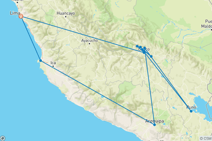Karte von Peru: Deluxe