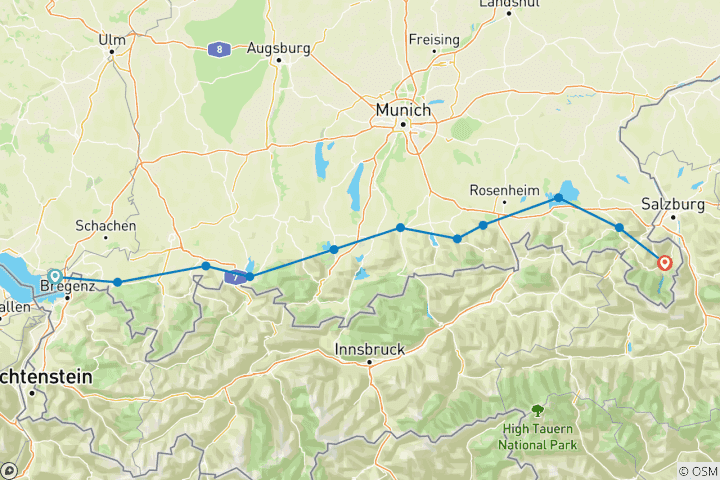 Karte von BodenseeKönigssee