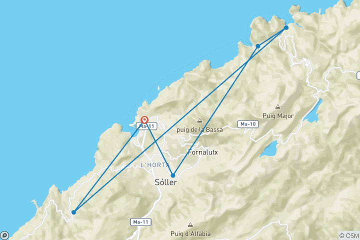 Kaart van Mallorca's Westkust met charme