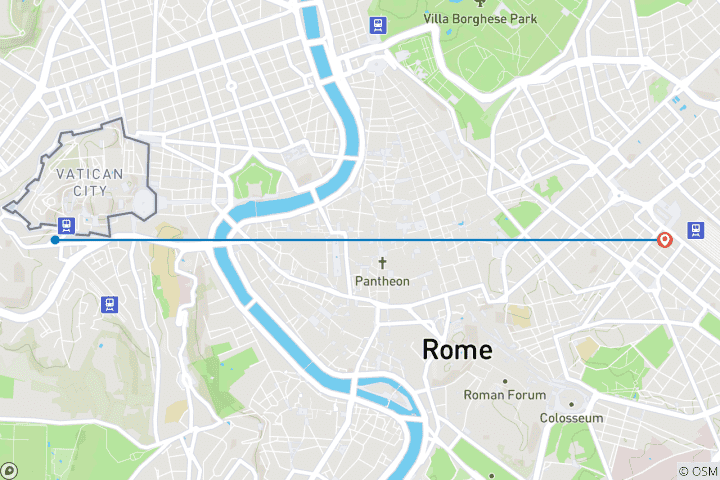 Carte du circuit Le meilleur de Rome - 5 jours