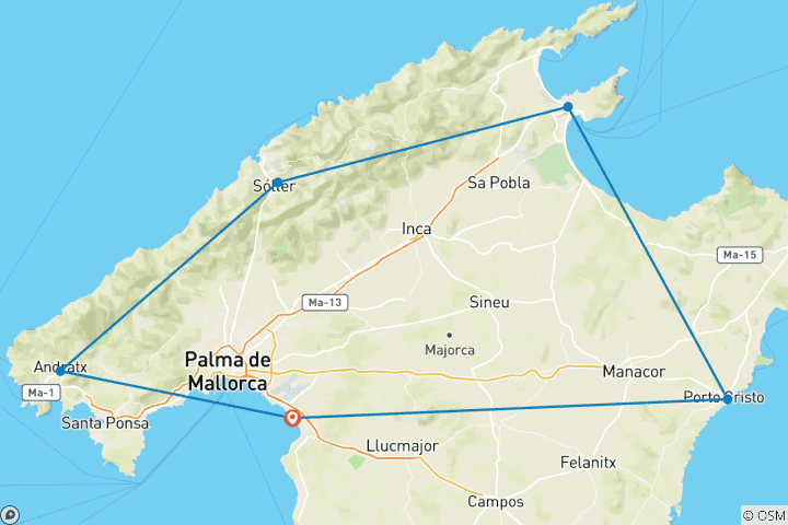 Carte du circuit Boucle de Majorque Tour sportif