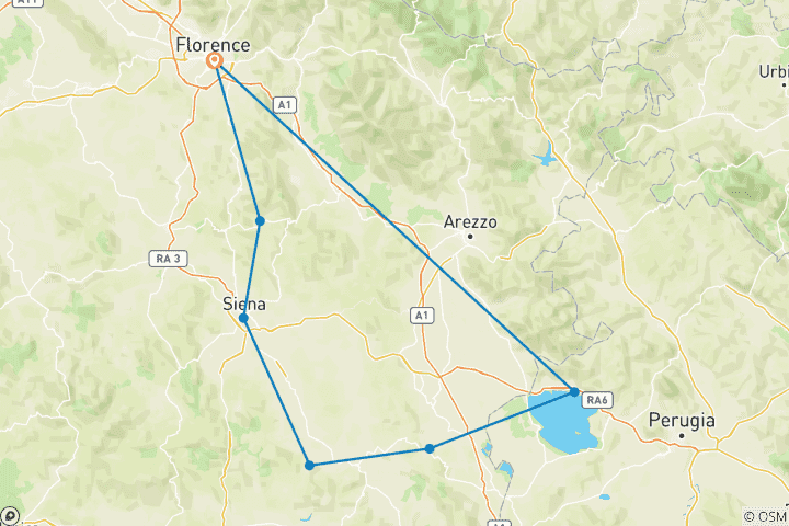 Map of Picture-perfect Tuscany with charm