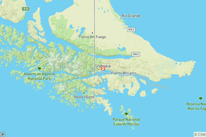 Carte du circuit La dernière frontière de la Patagonie