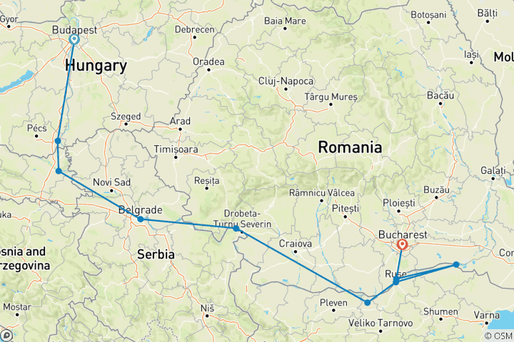 Mapa de Europa del Este y Balcanes al Descubierto 2027 - 9 Días