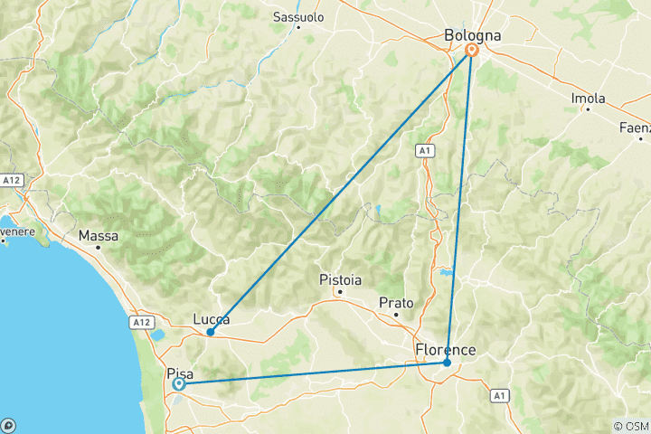 Map of A quick trip to sunny Tuscany