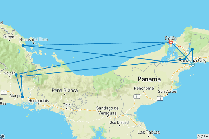 Mapa de Panamá perfecto - 12 días