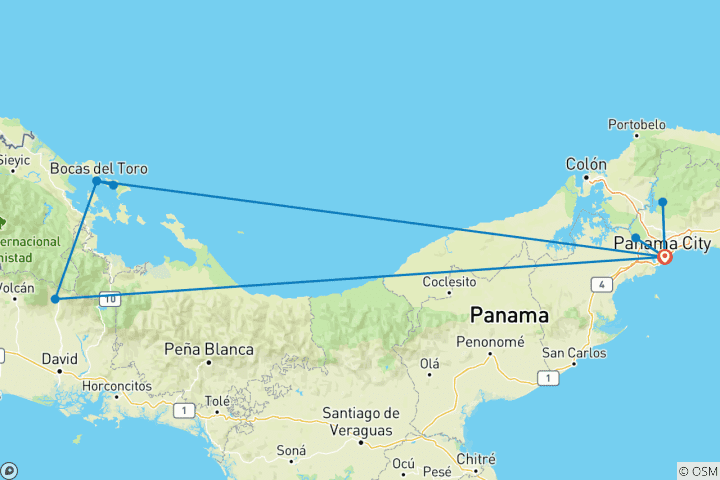Mapa de Panamá perfecto - 12 días