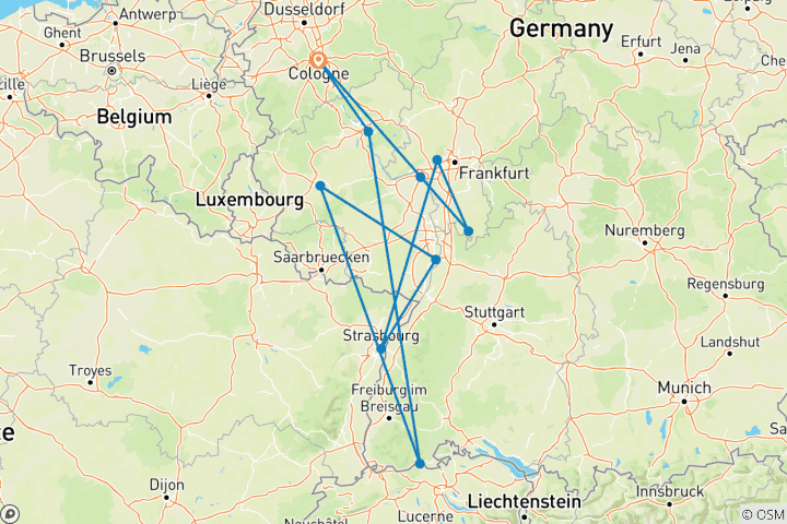 Mapa de Navidad en el Rin - AMADEUS Aurea (Colonia - Colonia)