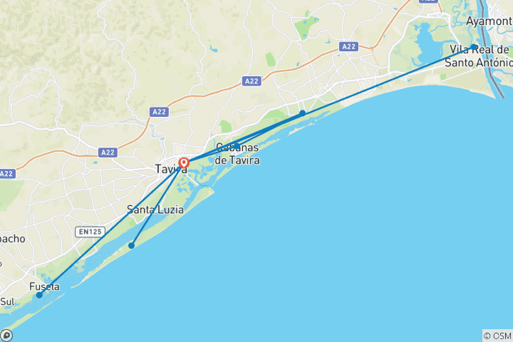 Map of Algarve Star Hiking