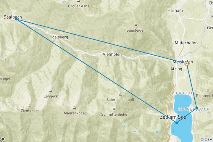 Carte du circuit Panoramawandern im Pinzgau mit Charme