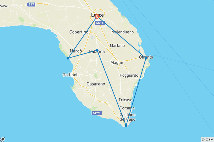 Kaart van Fietstocht voor fijnproevers: Culinaire hoogstandjes & wijn (9 dagen)