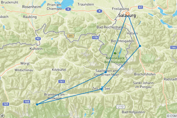 Carte du circuit Salzburger Land Rundfahrt Sportlich