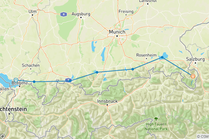 Mapa de Bodensee - Königssee Sportlich