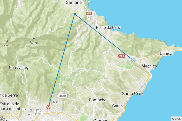 Carte du circuit Les espèces de Madère