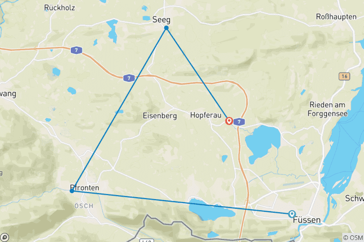 Kaart van Allgäuer Seen Sternfahrt, Hotel Sonne