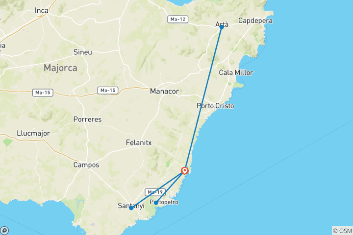 Carte du circuit Majorque dans un hôtel de charme