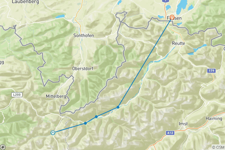 Carte du circuit Lechweg für Familien