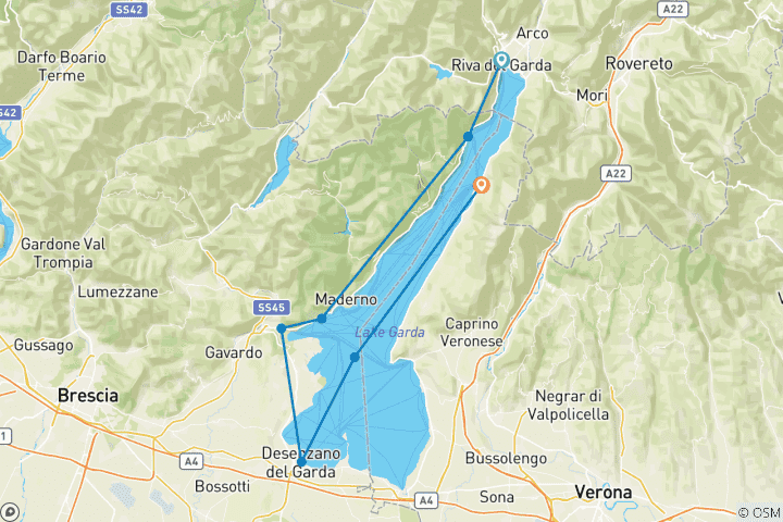 Mapa de Rund Um Den Gardasee Mit Charme