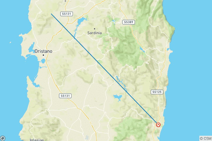 Carte du circuit Abruzzes - Voyage à pied dans le "cœur vert" de l'Italie (9 jours)