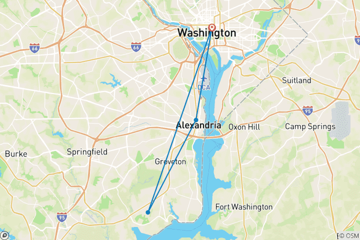 Carte du circuit Pleins feux sur Washington, D.C. Explorer la capitale de l'Amérique (2027)