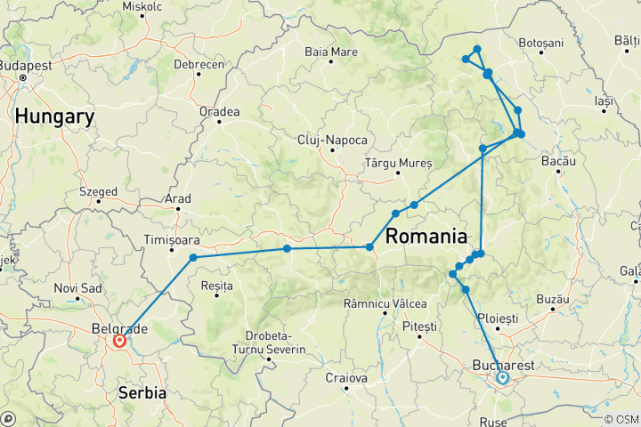 Map of Balkan Tour