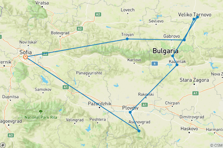 Map of Bulgarian Triangle
