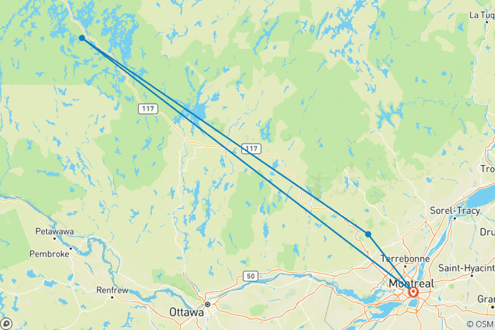 Mapa de Canadá activo: Navega en canoa por los ríos y lagos de Quebec
