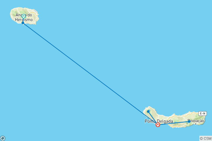 Kaart van Handtekening: Terceira & São Miguel op de Azoren National Geographic Journeys