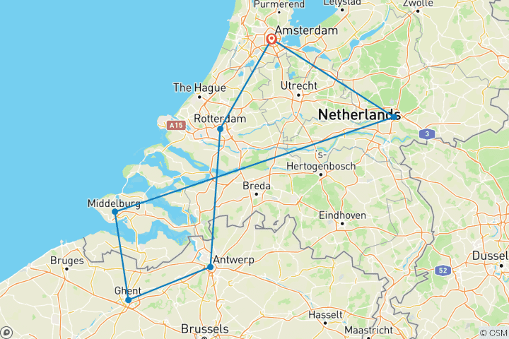 Karte von Tulpenkreuzfahrt (Amsterdam - Amsterdam)