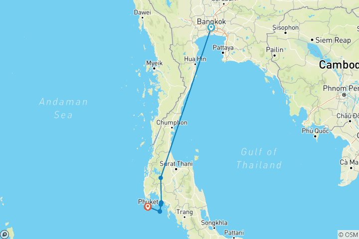 Karte von Thailand Insel Abenteuer