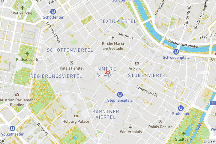 Karte von Silvester in Wien – Winterwandern, Genuss & kaiserliches Flair (7 Tage)