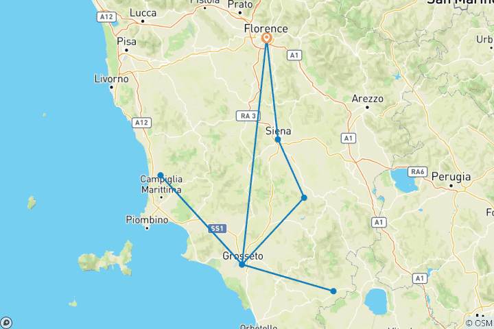 Kaart van Toscane in Roze: Een damesontsnapping in kunst, mode en wellness