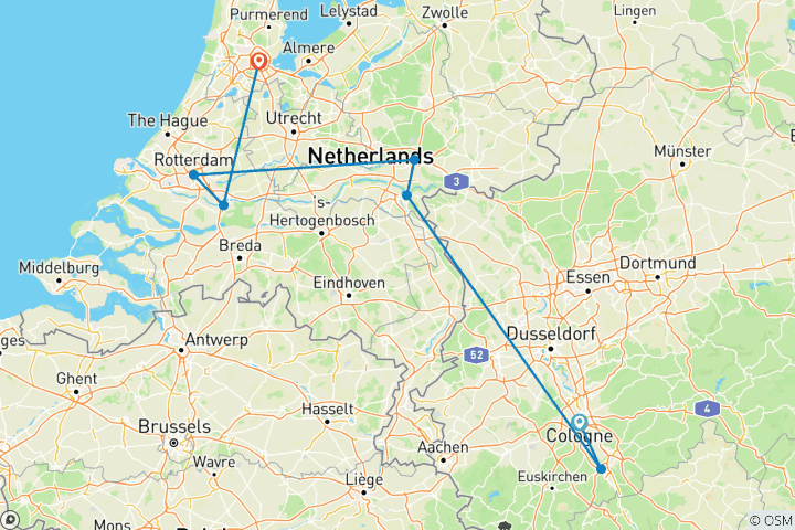 Karte von Auf dem Rhein zu André Rieu (Köln - Amsterdam)