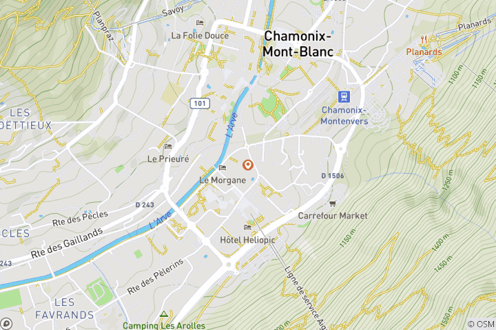 Carte du circuit Tour du Mont Blanc : Aventure Chamonix Lac Blanc