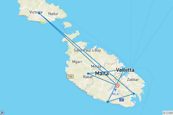 Karte von Wunderschönes MALTA premium 5 Nächte | 6 Tage