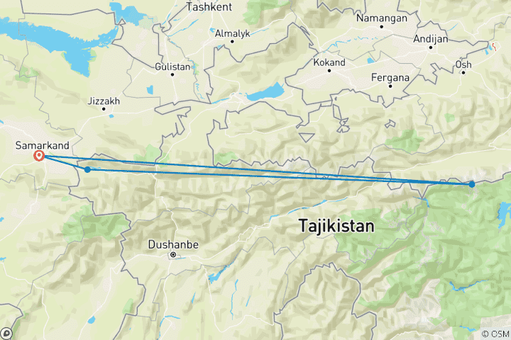 Karte von Kernland der Fann-Berge