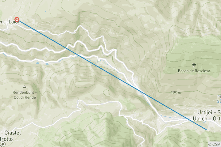 Mapa de Dolomitas panorámicas: Ruta del Dolorama
