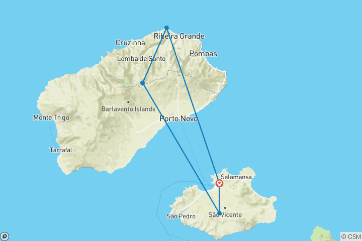 Carte du circuit Le meilleur du Cap-Vert