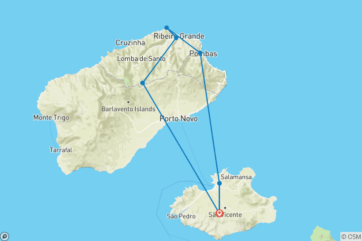 Carte du circuit Santo Antao Complet
