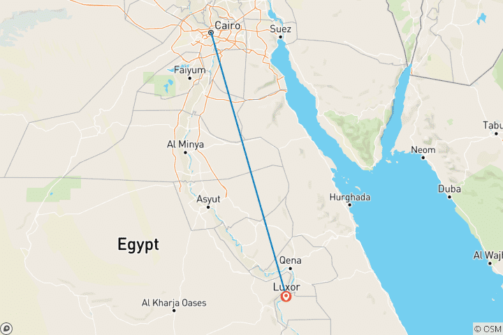 Kaart van Ontdekkingstocht Caïro en Luxor