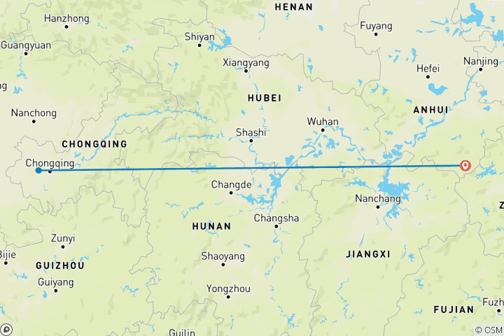 Map of Huangshan Break (Standard) - 4 days