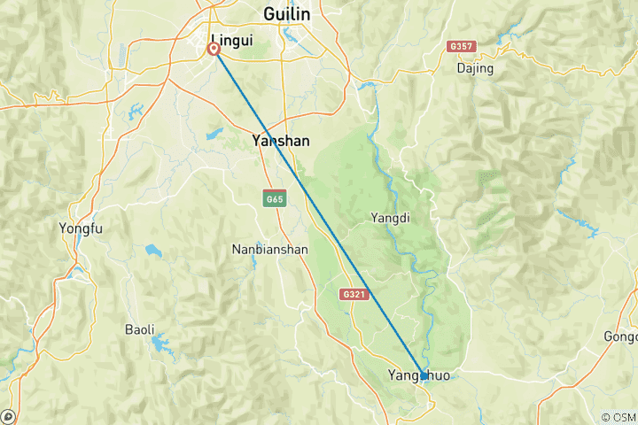 Karte von Guilin & Yangshuo Pause (Standard) - 4 Tage