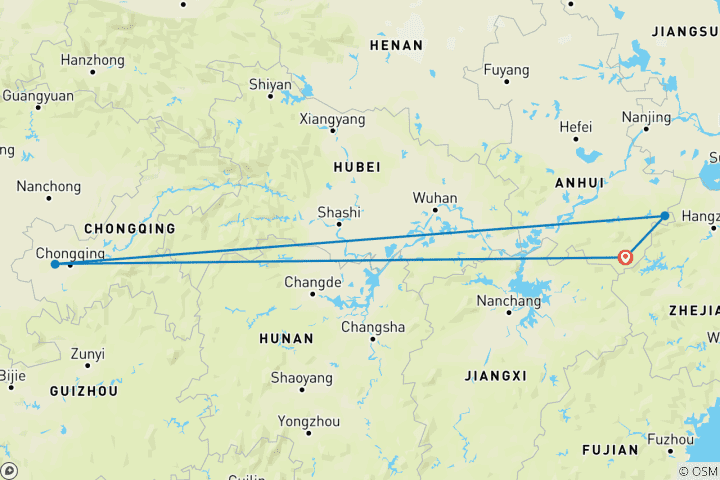 Map of Huangshan Break (Superior) - 4 days