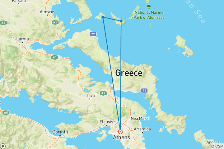 Carte du circuit Mamma Mia ! Here We Go Again : Une aventure à la découverte des îles