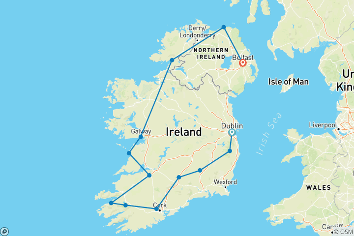 Mapa de Ultimate Ireland (Grupos Pequeños, Comienza en Dublín)