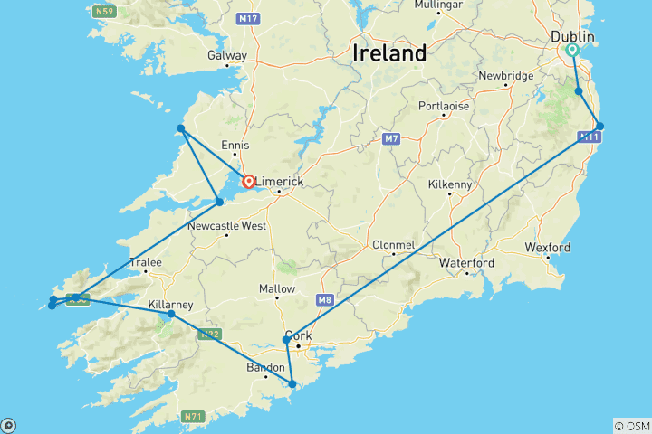 Karte von Südliche Edelsteine - 7 Tage/6 Nächte (13 Destinationen)